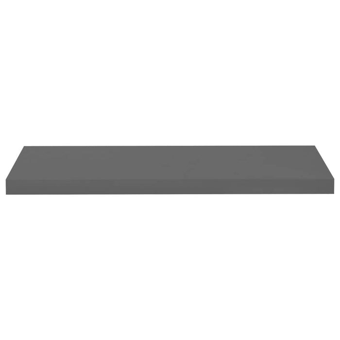 Floating Wall Shelves 4 pcs High Gloss Gray 31.5"x9.3"x1.5" MDF - Home Traders Sources