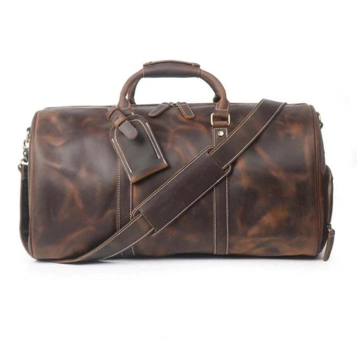 The Dagny Weekender | Large Leather Duffle Bag - Home Traders Sources