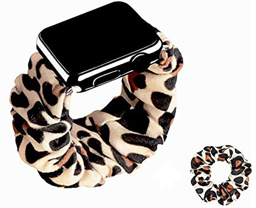 Elastic Scrunchie Apple Watch Band - Leopard - Home Traders Sources