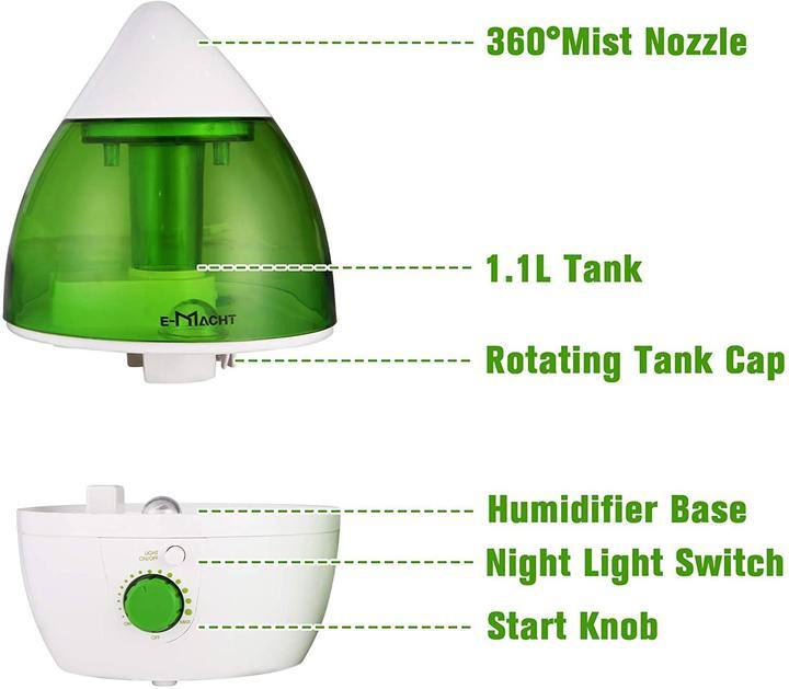 Cool Mist Humidifier 1.1L with Auto Shut-Off - Home Traders Sources