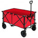 Outdoor Folding Wagon Cart with Adjustable Handle and Universal Wheels - Home Traders Sources