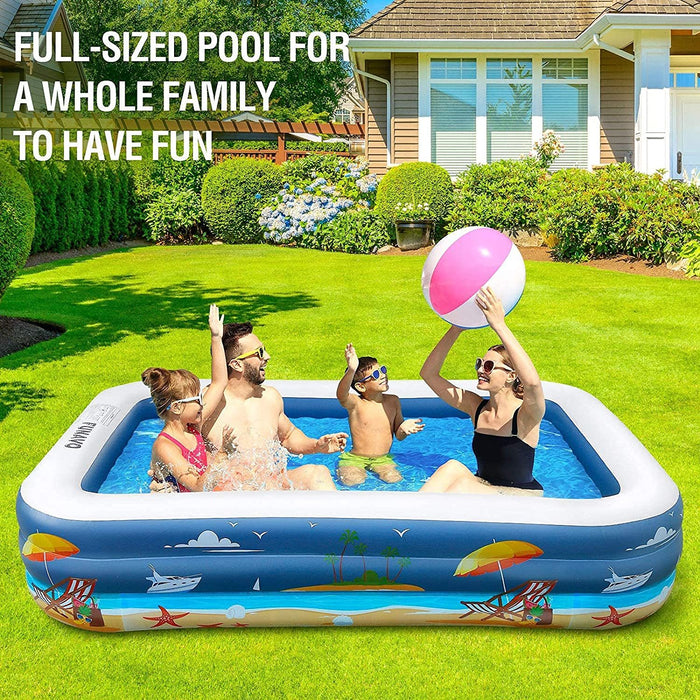 FUNAVO 100" X 71" X 22" Full-Sized Family Inflatable Swimming Pool - Home Traders Sources