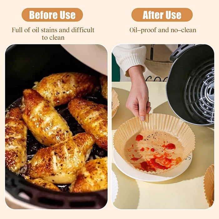 Air Fryer Disposable Paper 100 Pcs Round Non-Stick