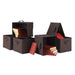 Capri Set of 6 Foldable Chocolate Fabric Baskets - Home Traders Sources