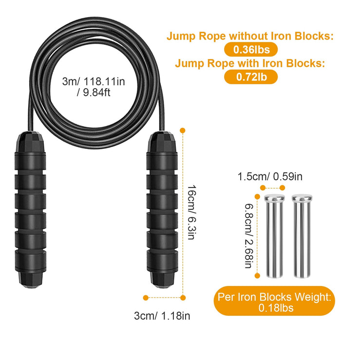 3M/9.84FT Jump Rope Length Adjustable - Home Traders Sources