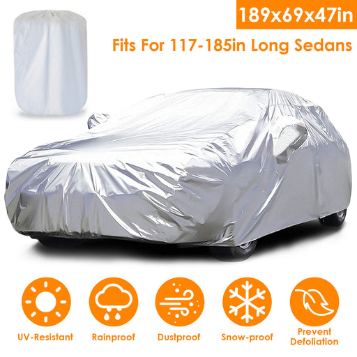 189x69x47in Full Car Cover All Weather UV Protection - Home Traders Sources